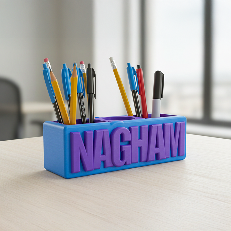 Personalized Desk Name Pen Holder - Image 5